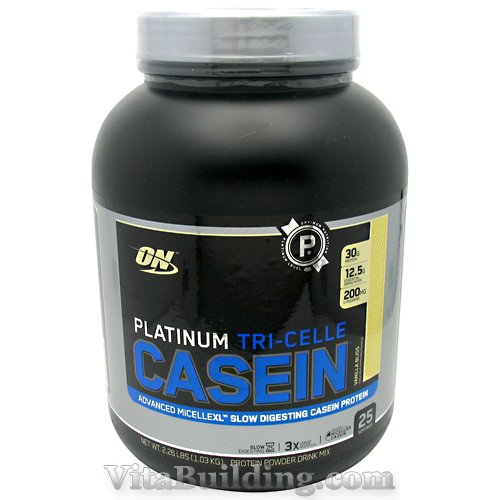 Optimum Nutrition Platinum Tri-Celle Casein, Vanilla Bliss - Click Image to Close