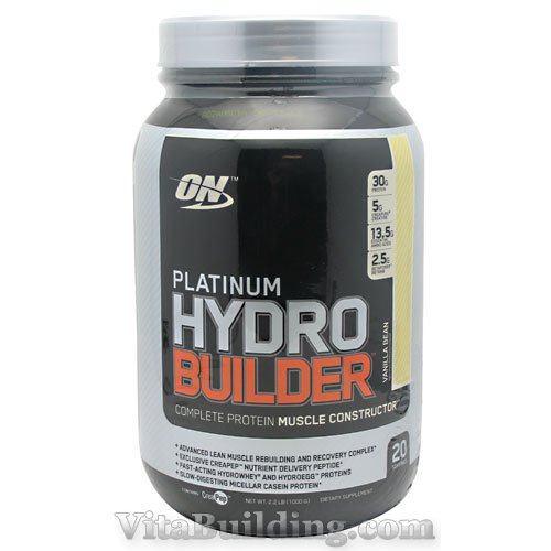 Optimum Nutrition Platinum Hydrobuilder, Vanilla Bean, 20 Servin - Click Image to Close