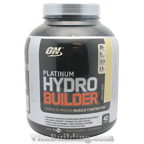 Optimum Nutrition Platinum Hydrobuilder, Vanilla Bean, 40 Servin - Click Image to Close