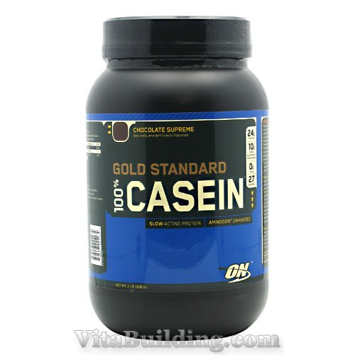 Optimum Nutrition Gold Standard 100% Casein, 2 Lb All Flavors - Click Image to Close
