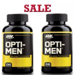 Optimum Nutrition Opti-Men, 240 Tablets-2 Pack- Sale