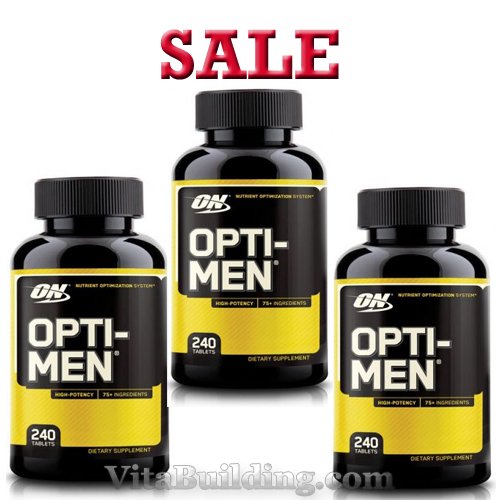 Optimum Nutrition Opti-Men, 240 Tablets-3 Pack- Sale - Click Image to Close