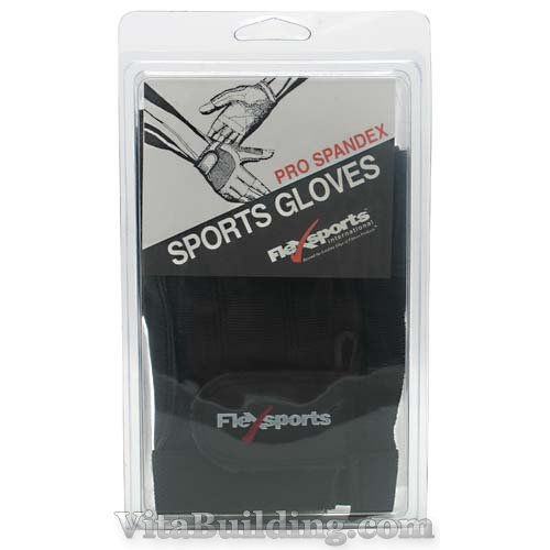 Flexsports International Pro Spandex Sports Gloves Black/Black - Click Image to Close
