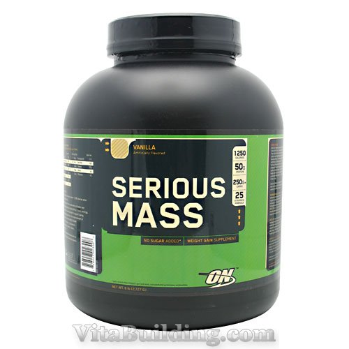 Optimum Nutrition Serious Mass, Vanilla, 6 lbs. - Click Image to Close
