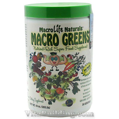 Macro Life Naturals Macro Greens Nutrient-Rich Super Food Supple - Click Image to Close