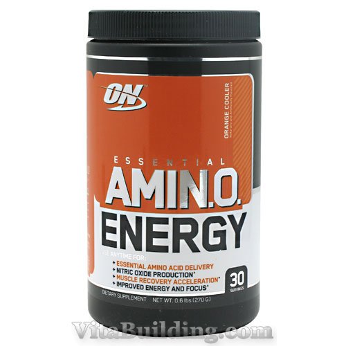 Optimum Nutrition Essential Amino Energy, Orange Cooler, 30 Serv - Click Image to Close