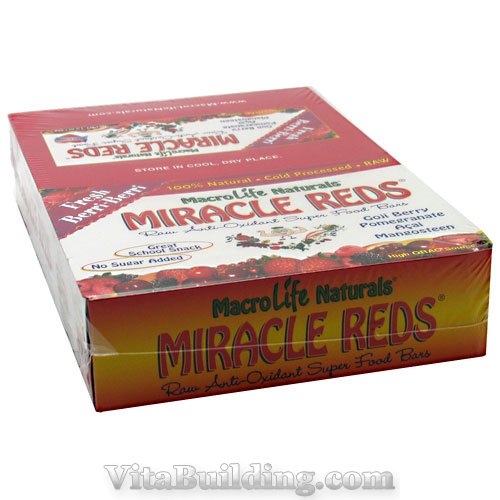 Macro Life Naturals Miracle Reds Raw Anti-Oxidant Super Food Bar - Click Image to Close