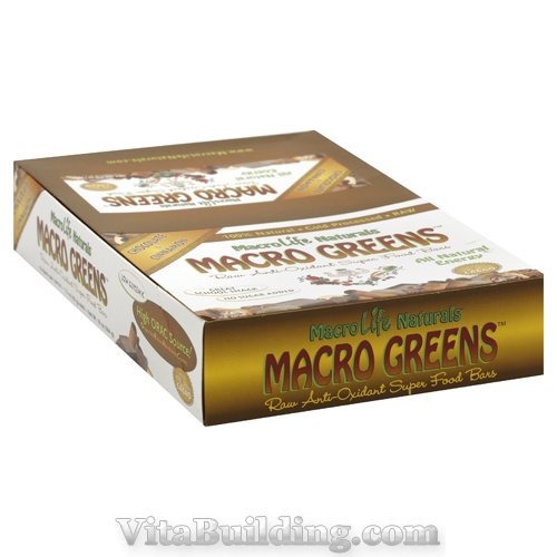 Macro Life Naturals Macro Greens Raw Anti-Oxidant Super Food Bar - Click Image to Close