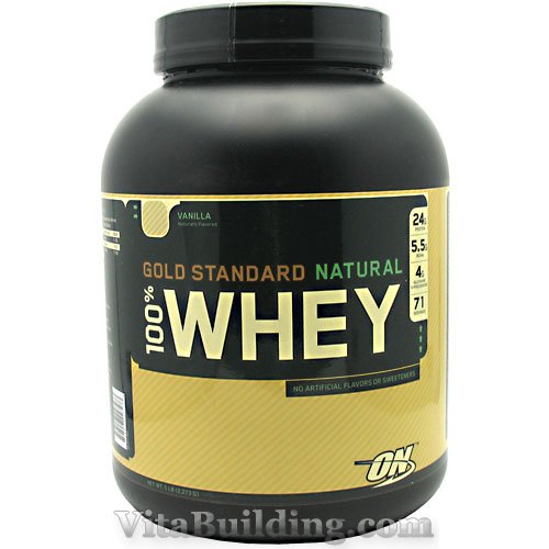 Optimum Nutrition Gold Standard Natural 100% Whey, Vanilla - Click Image to Close