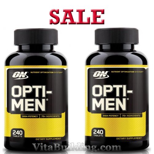 Optimum Nutrition Opti-Men, 240 Tablets-2 Pack- Sale - Click Image to Close
