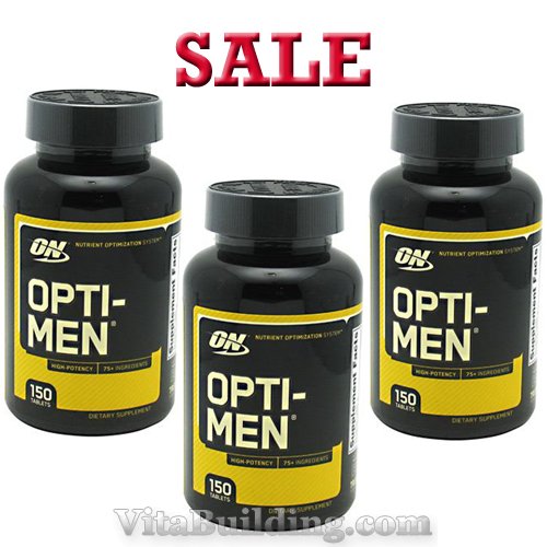 Optimum Nutrition Opti-Men, 150 Tablets- 3 Pack- Sale - Click Image to Close