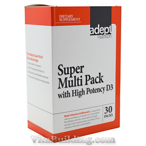 Adept Nutrition Super Multi Pack with High Potency D3 - Click Image to Close