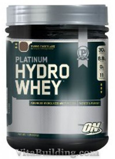 Optimum Nutrition Platinum Hydrowhey, Turbo Chocolate, 1 lb. - Click Image to Close