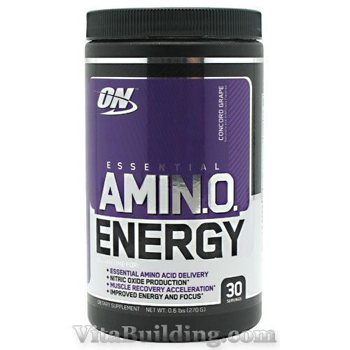 Optimum Nutrition Essential Amino Energy, Concord Grape, 30 Serv - Click Image to Close