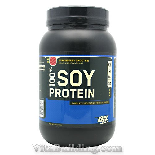 Optimum Nutrition 100% Soy Protein, Strawberry Smoothie - Click Image to Close