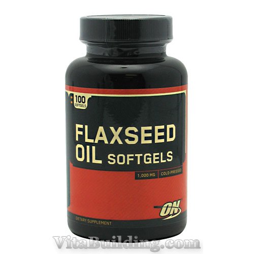 Optimum Nutrition Flaxseed Oil, 100 Softgels - Click Image to Close